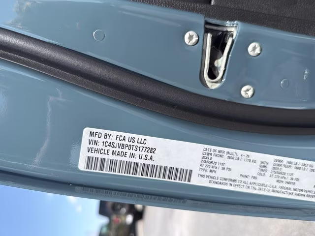 2026 Steel Blue Jeep Grand Wagoneer Limited Altitude 4X4 SUV