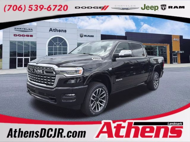 2026 Diamond Black Crystal Pearlcoat Ram 1500 Longhorn 4X4 Truck