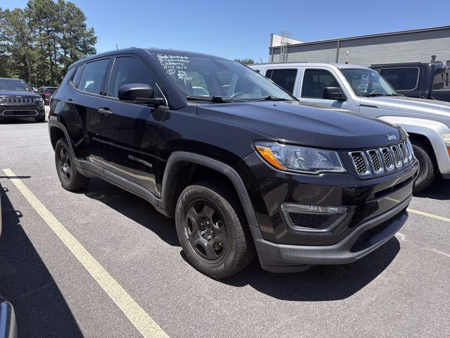 2021 Diamond Black Crystal Pearlcoat Jeep Compass Sport 4X4 SUV