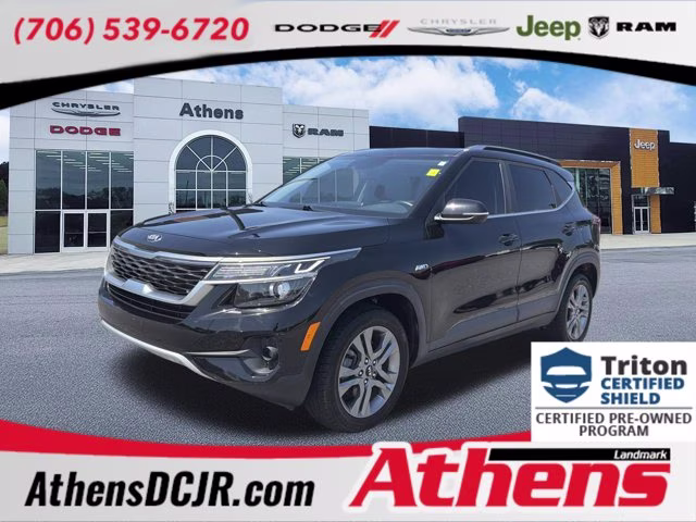 2021 Cherry Black Kia Seltos S AWD SUV