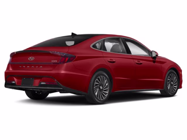2021 Calypso Red Hyundai Sonata Hybrid Limited FWD Sedan