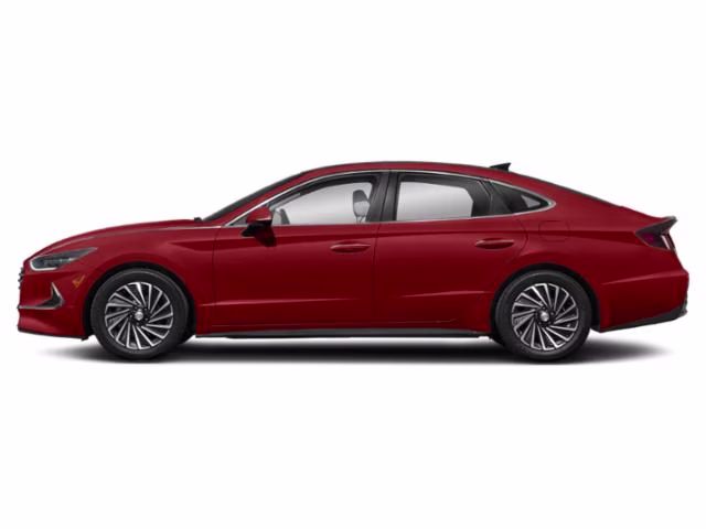 2021 Calypso Red Hyundai Sonata Hybrid Limited FWD Sedan