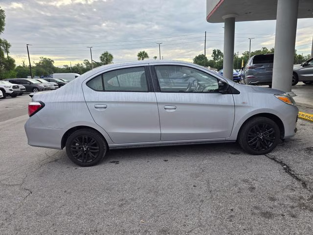 2023 Starlight Silver Metallic w/Black Roof Mitsubishi Mirage G4 Black Edition FWD Sedan