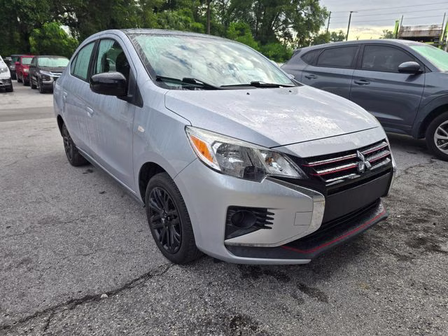 2023 Starlight Silver Metallic w/Black Roof Mitsubishi Mirage G4 Black Edition FWD Sedan