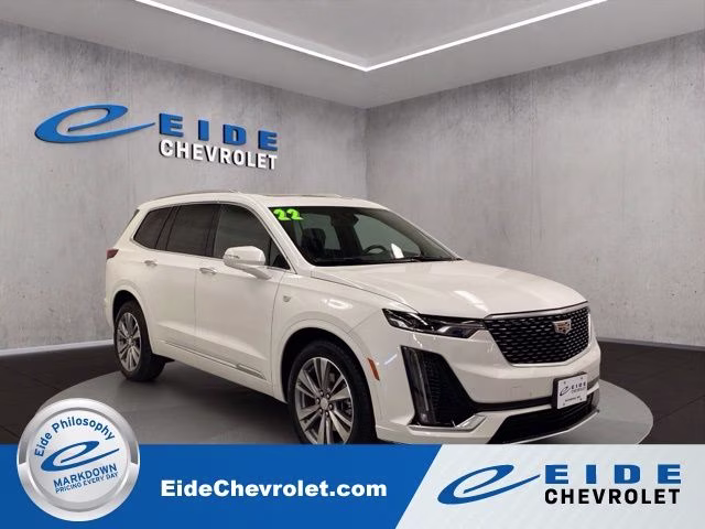 2022 Crystal White Tricoat Cadillac XT6 Premium Luxury AWD SUV