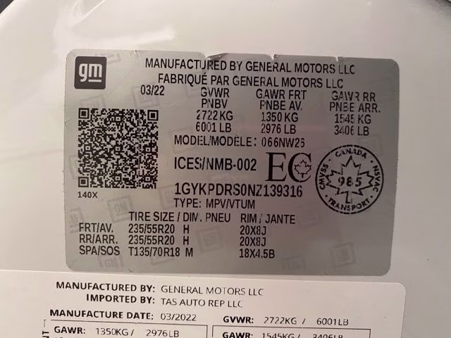 2022 Crystal White Tricoat Cadillac XT6 Premium Luxury AWD SUV