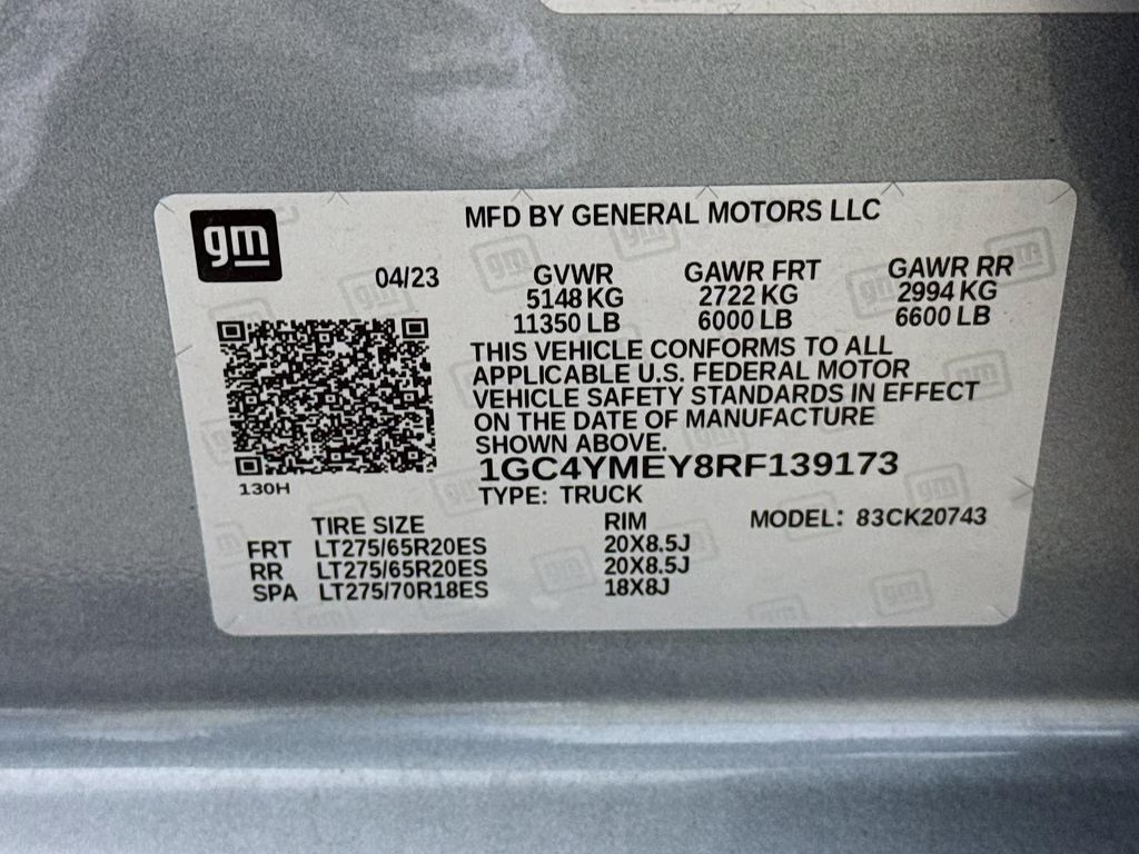2024 Sterling Gray Metallic Chevrolet Silverado 2500HD Custom 4X4 Truck