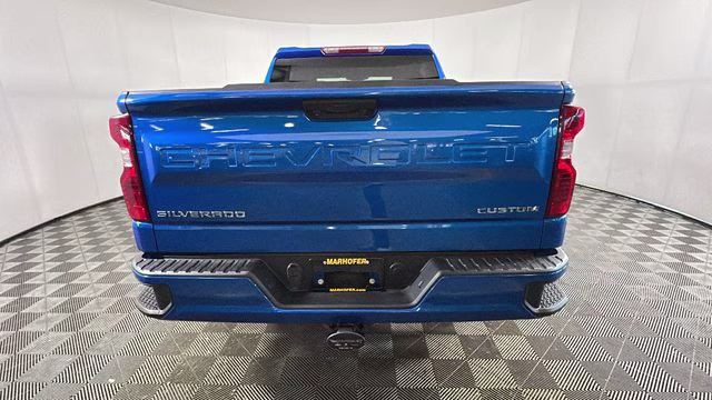 2024 Blue Chevrolet Silverado 1500 Custom 4X4 Truck