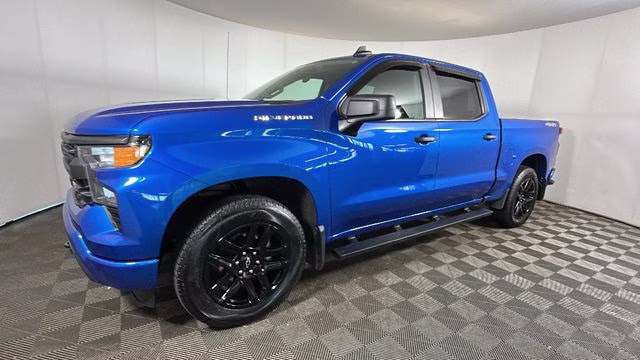 2024 Blue Chevrolet Silverado 1500 Custom 4X4 Truck