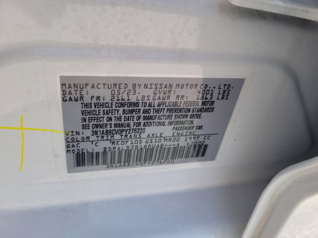2023 Aspen White Tricoat Nissan Sentra SV FWD Sedan