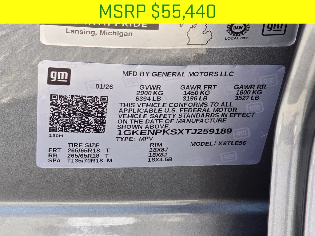 2026 Sterling Metallic GMC Acadia AT4 AWD SUV