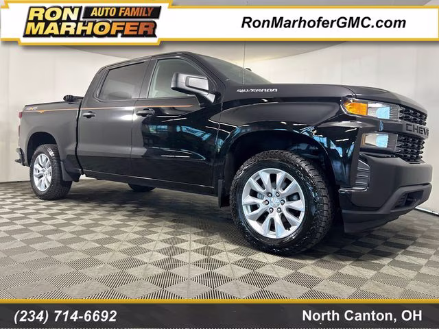 2020 Black Chevrolet Silverado 1500 Custom 4X4 Truck