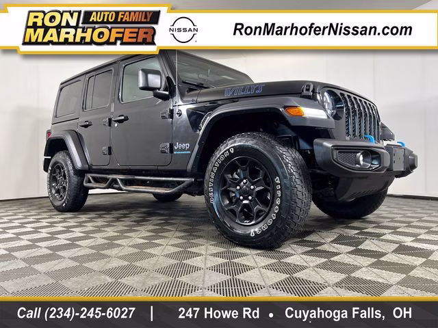 2023 Black Clearcoat Jeep Wrangler Willys 4xe 4X4 SUV