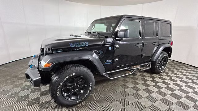 2023 Black Clearcoat Jeep Wrangler Willys 4xe 4X4 SUV