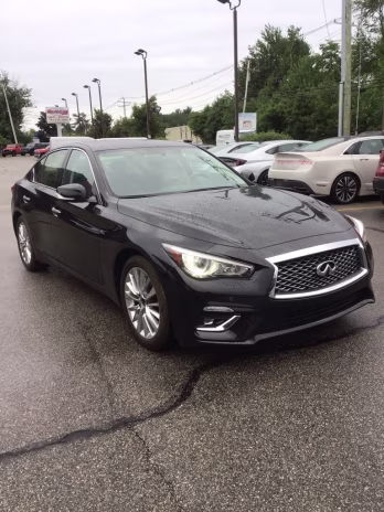 2021 White INFINITI Q50 3.0t LUXE AWD Sedan