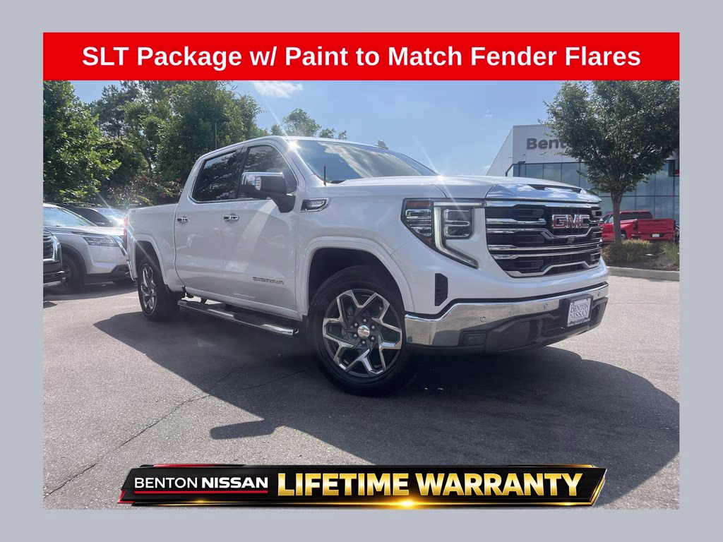 2022 White Frost Tricoat GMC Sierra 1500 SLT 4X4 Truck