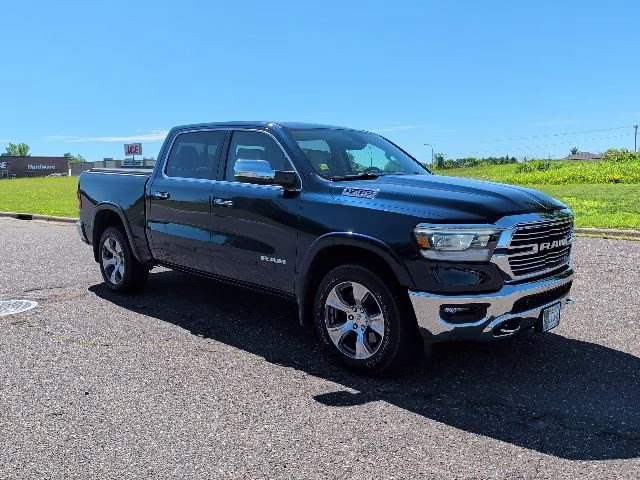 2020 Patriot Blue Pearlcoat Ram 1500 Laramie 4X4 Truck