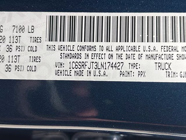 2020 Patriot Blue Pearlcoat Ram 1500 Laramie 4X4 Truck