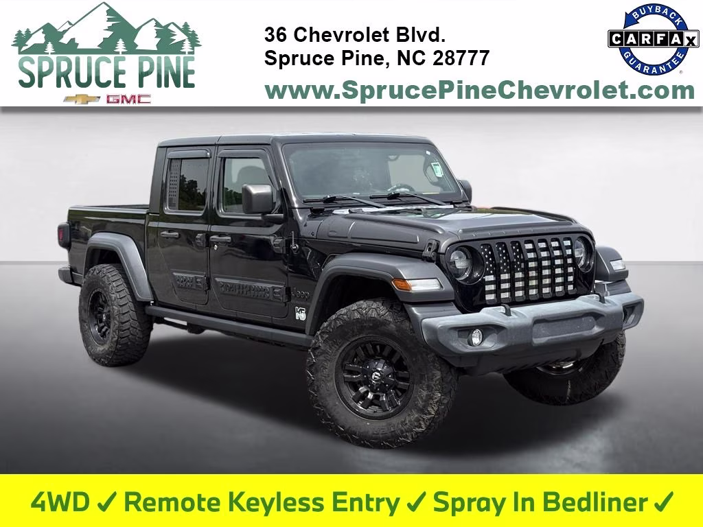 2020 Black Clearcoat Jeep Gladiator Sport 4X4 Truck