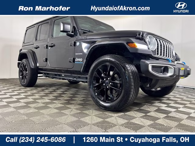 2024 Black Clearcoat Jeep Wrangler Sahara 4xe 4X4 SUV