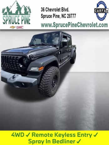 2020 Black Clearcoat Jeep Gladiator Sport 4X4 Truck