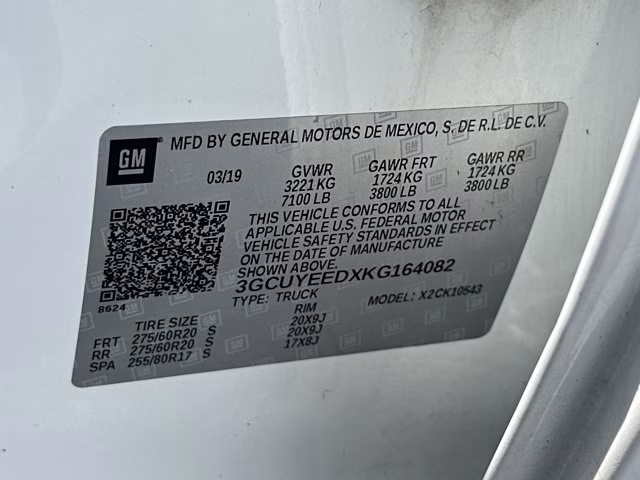 2019 Summit White Chevrolet Silverado 1500 RST 4X4 Truck