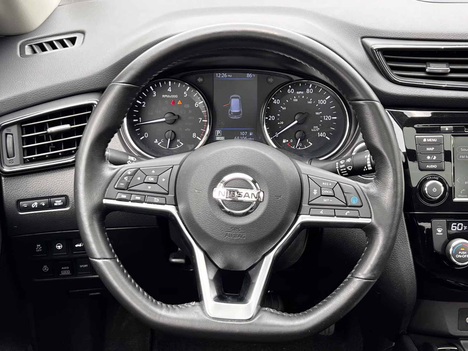 2019 Pearl White Tricoat Nissan Rogue AWD SV AWD SUV