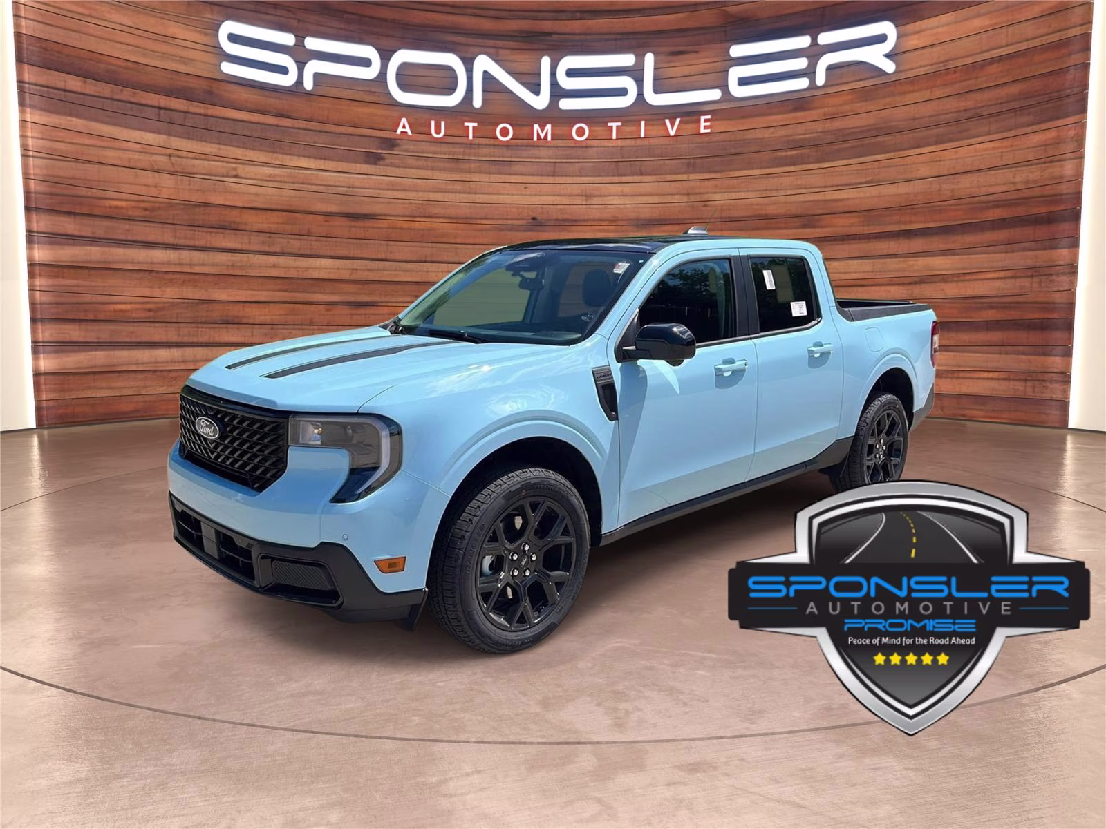 2026 Light Blue Ford Maverick LARIAT AWD Truck