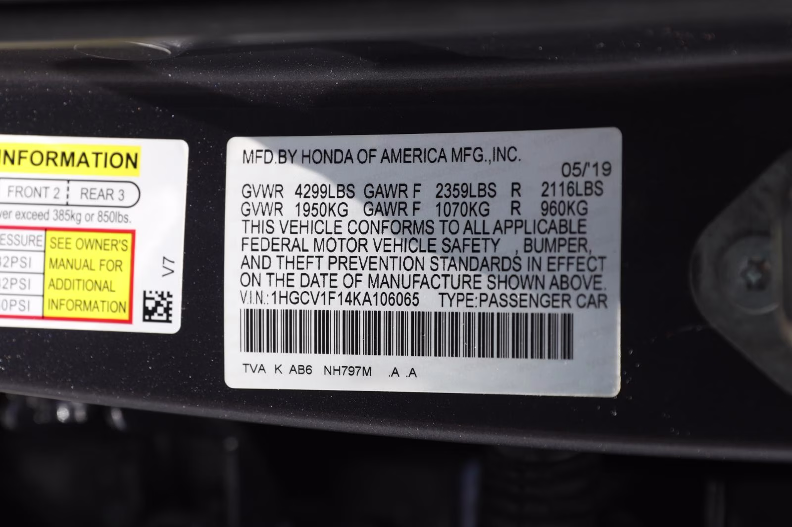 2019 Modern Steel Metallic Honda Accord Sedan LX 1.5T FWD Sedan