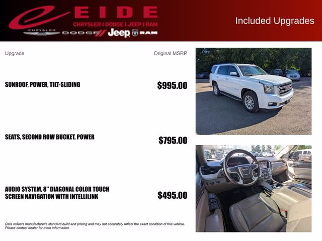 2016 Summit White GMC Yukon SLT 4X4 SUV