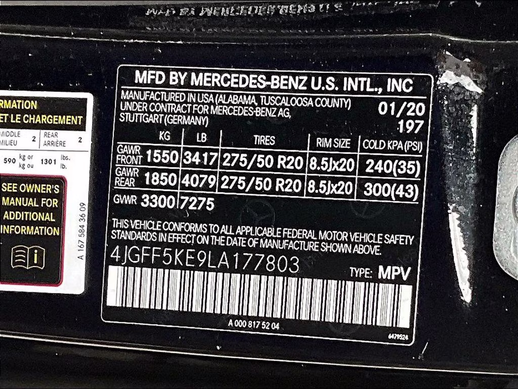 2020 Black Mercedes-Benz GLS GLS 450 AWD SUV
