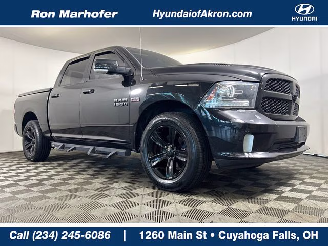 2017 Brilliant Black Crystal Pearlcoat Ram 1500 Night 4X4 Truck