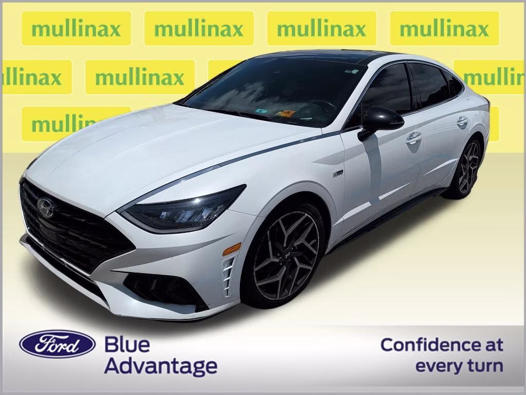 2021 Quartz White Hyundai Sonata N Line FWD Sedan