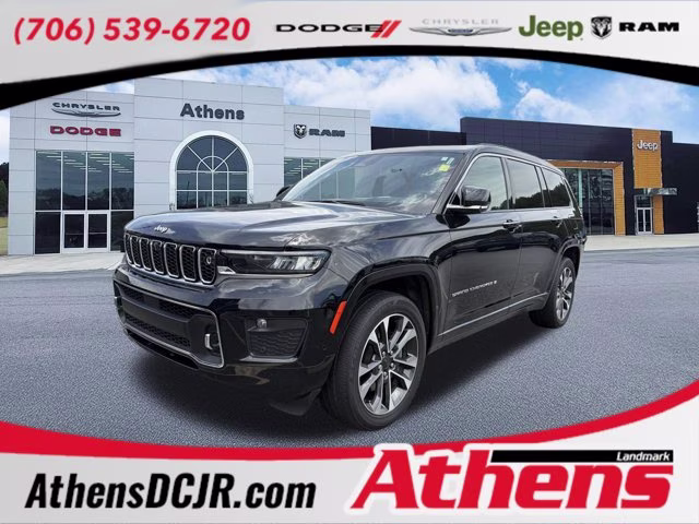 2023 Diamond Black Crystal Pearlcoat Jeep Grand Cherokee L Overland 4X4 SUV
