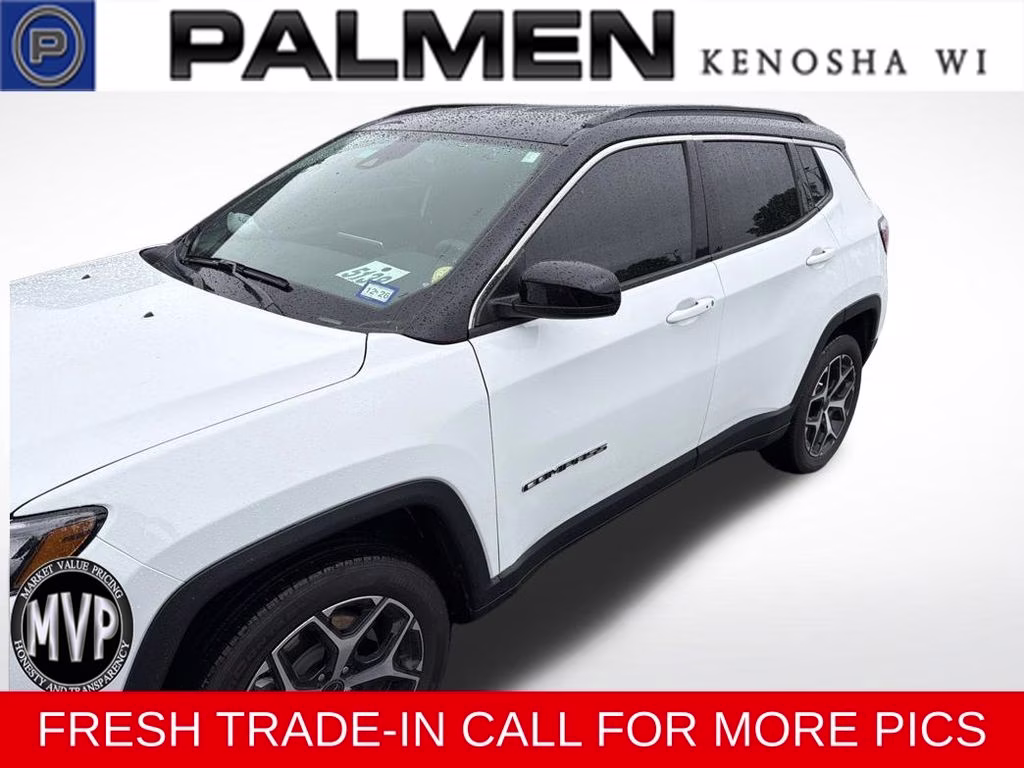 2025 Bright White Clearcoat Jeep Compass Limited 4X4 SUV