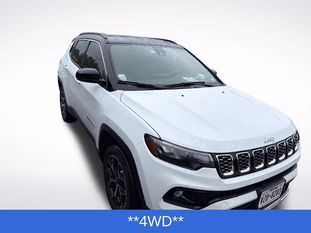 2025 Bright White Clearcoat Jeep Compass Limited 4X4 SUV