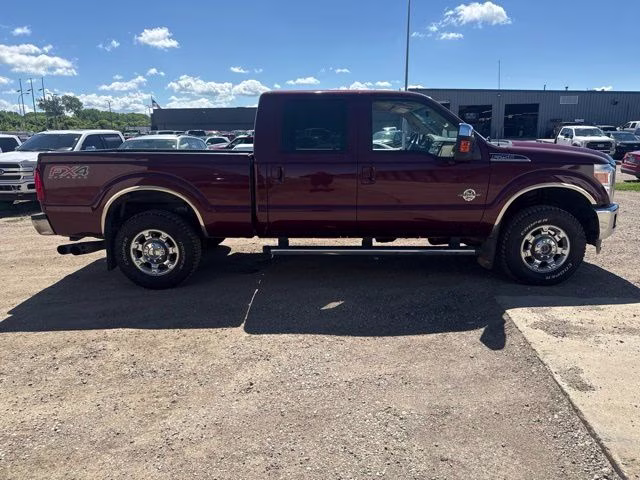 2012 Red Ford Super Duty F-250 SRW Lariat 4X4 Truck