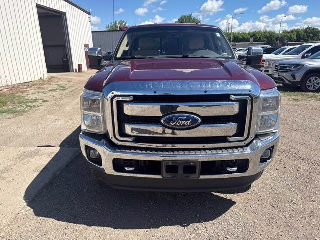2012 Red Ford Super Duty F-250 SRW Lariat 4X4 Truck