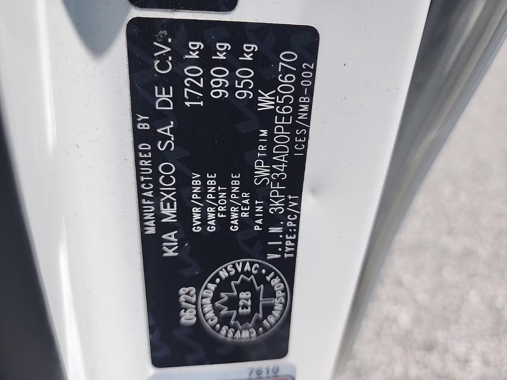 2023 Clear White Kia Forte GT-Line FWD Sedan