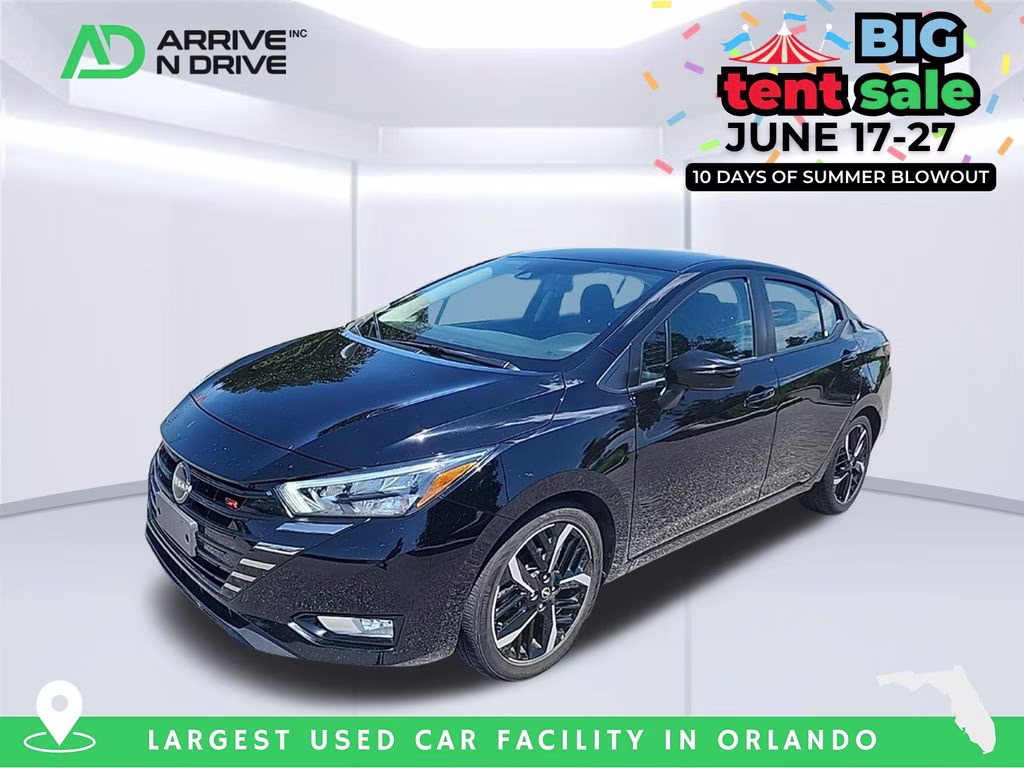 2024 Super Black Nissan Versa 1.6 SR FWD Sedan