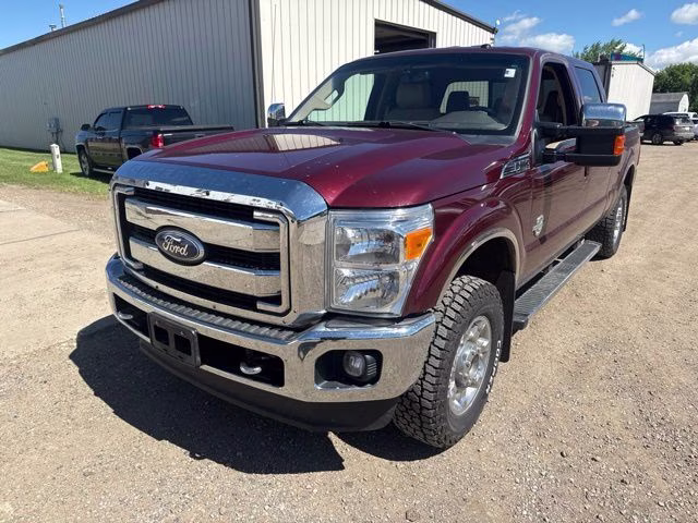 2012 Red Ford Super Duty F-250 SRW Lariat 4X4 Truck