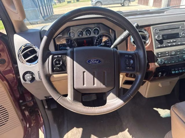 2012 Red Ford Super Duty F-250 SRW Lariat 4X4 Truck