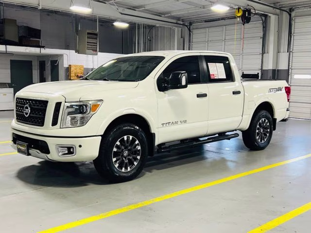 2018 Pearl White Metallic Nissan Titan PRO-4X 4X4 Truck