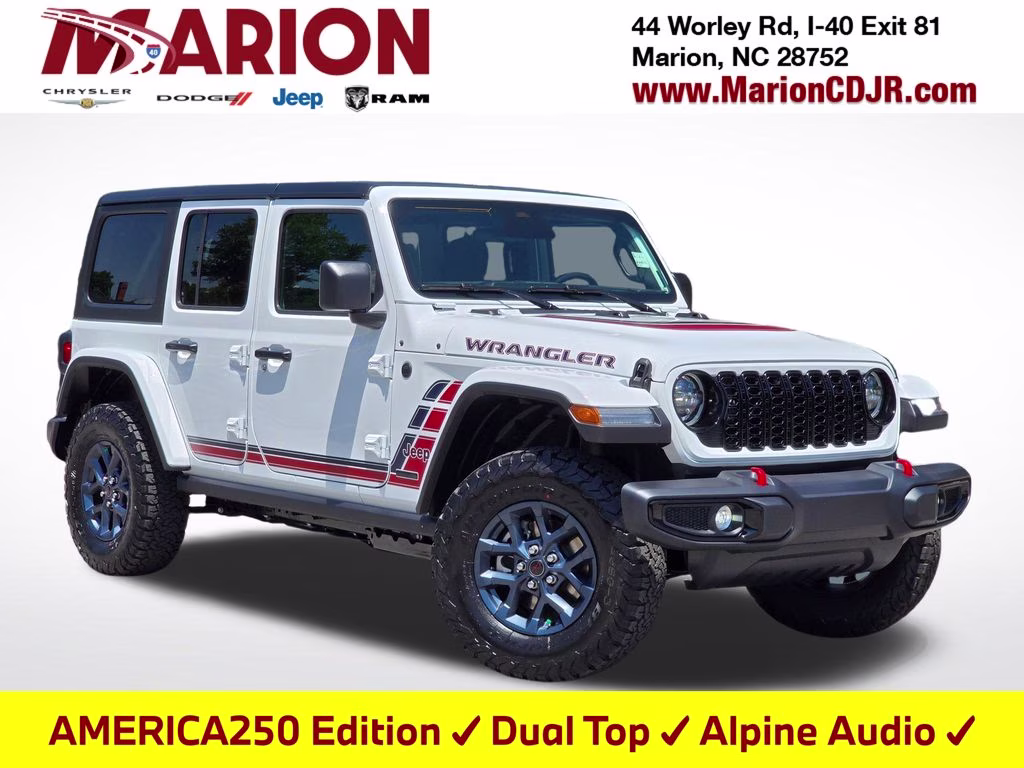 2026 Bright White Clearcoat Jeep Wrangler AMERICA250 Edition 4X4 SUV