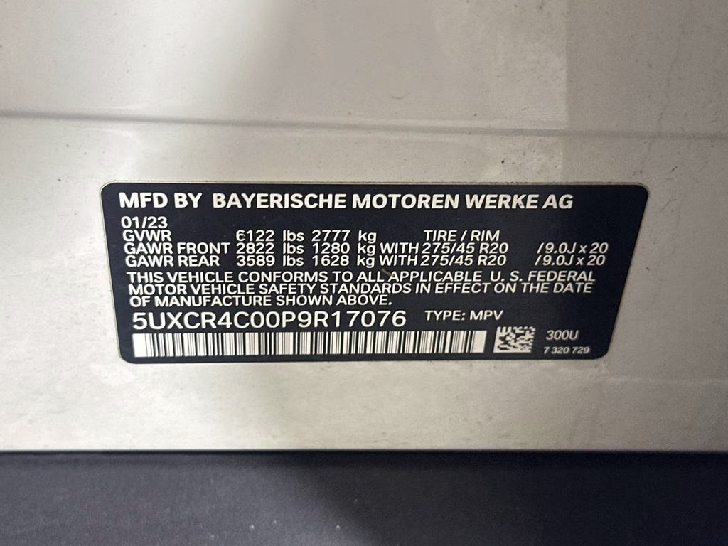 2023 Alpine White BMW X5 sDrive40i RWD SUV
