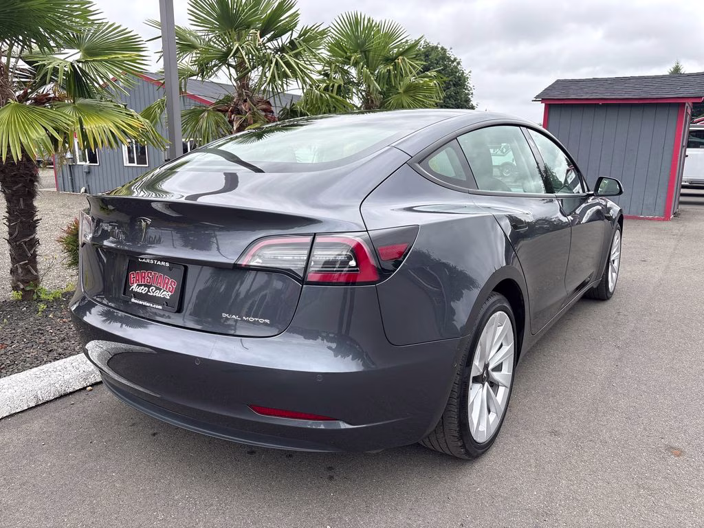 2022 Gray Tesla Model 3 Long Range AWD Sedan