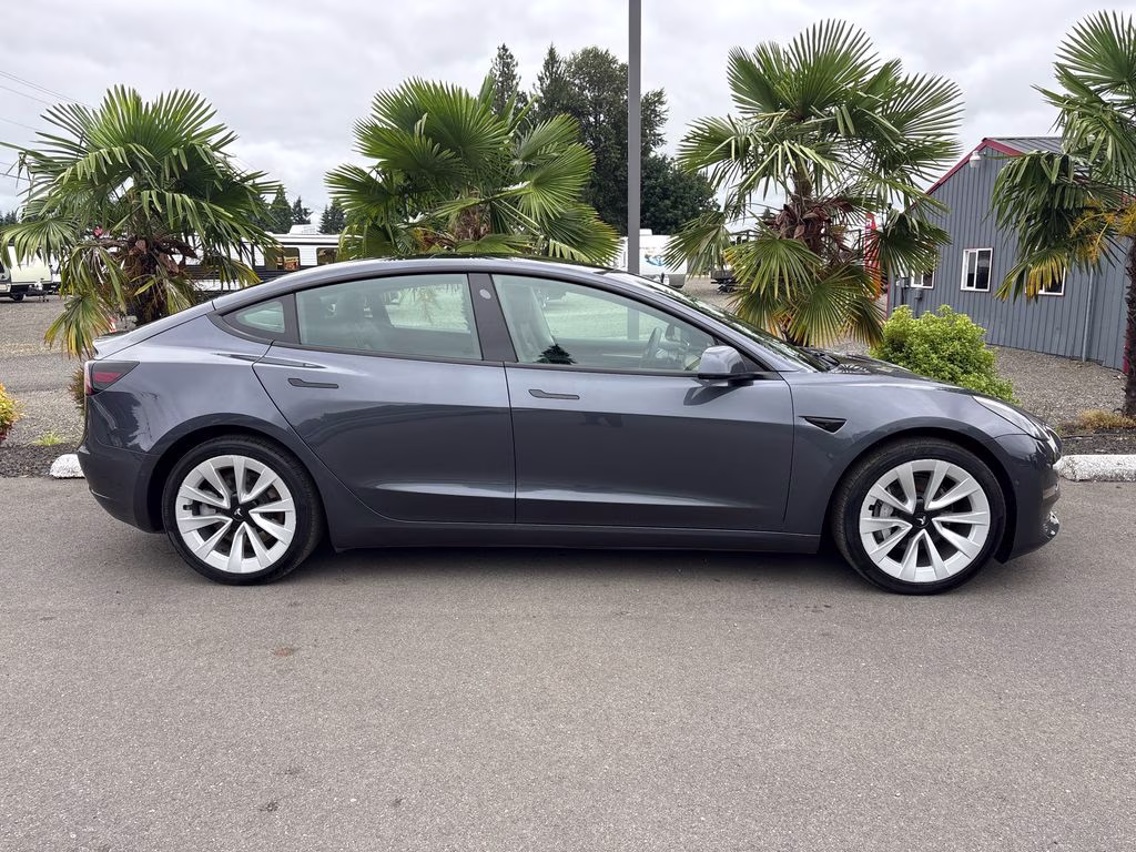 2022 Gray Tesla Model 3 Long Range AWD Sedan