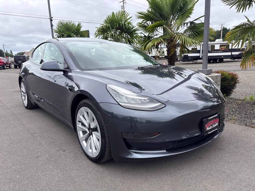 2022 Gray Tesla Model 3 Long Range AWD Sedan