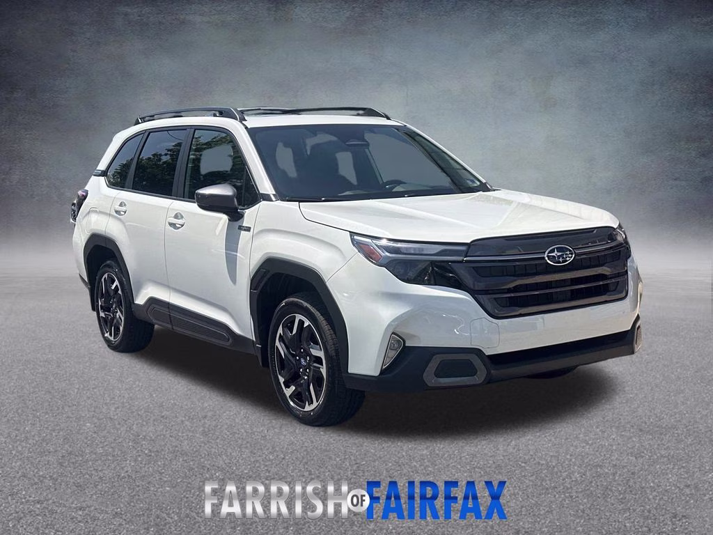 2026 Crystal White Subaru Forester Limited Hybrid AWD SUV