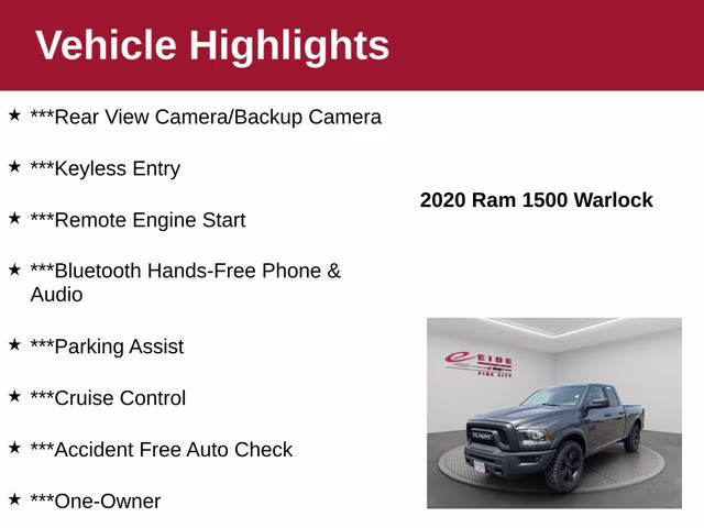 2020 Granite Crystal Metallic Clearcoat Ram 1500 Warlock 4X4 Truck